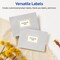 Avery Printable Rectangle Labels, Gold Multi-Lined Border, 2" x 4", Matte White Rectangle Labels, Permanent, Laser/Inkjet, 100ct, Great for Product Labels